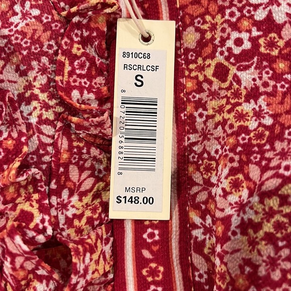 Max Studio NWT Maxi Ruffle Floral Dress, size Small in Polyester/Spandex blend. - Picture 9 of 12